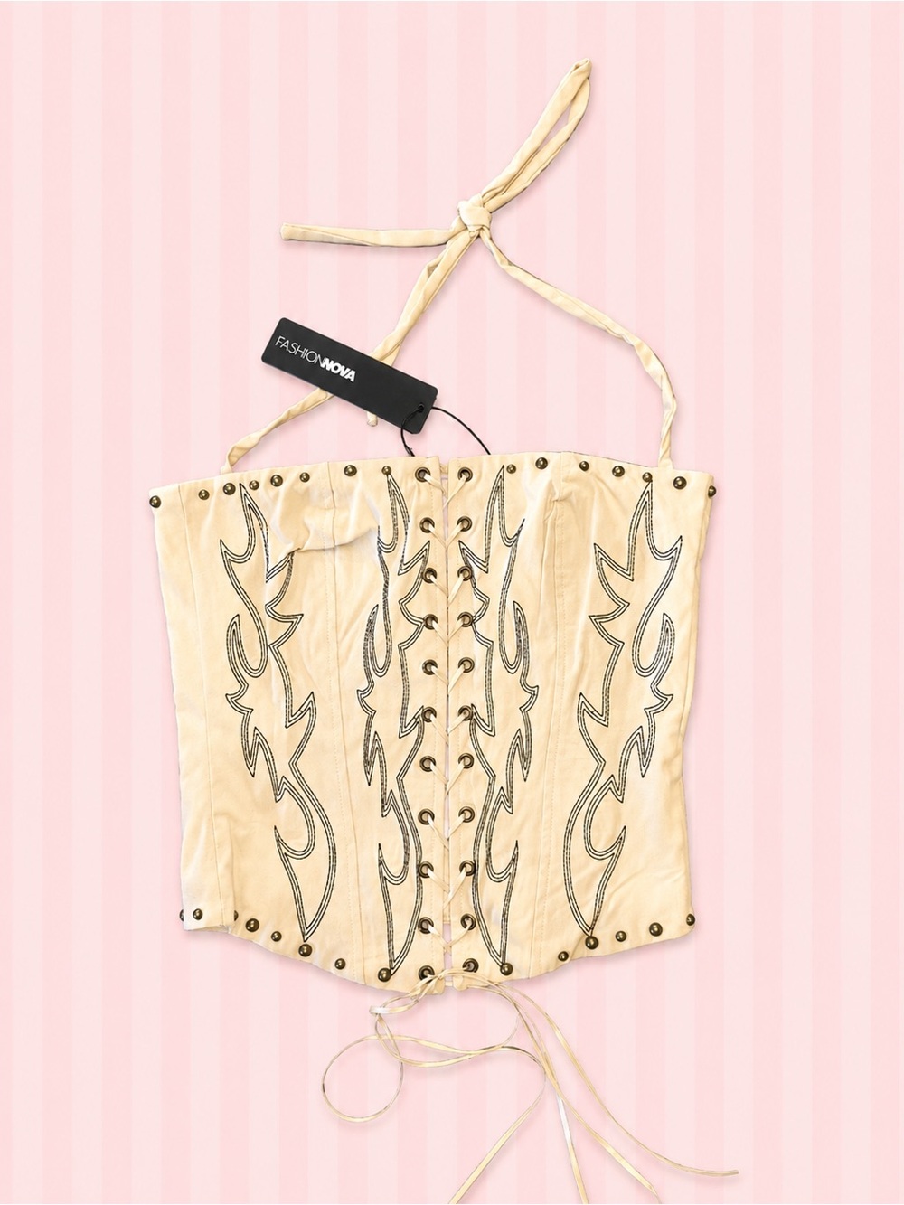 NWT Fashion Nova Desert Rider Corset Top — Size Small 🤎